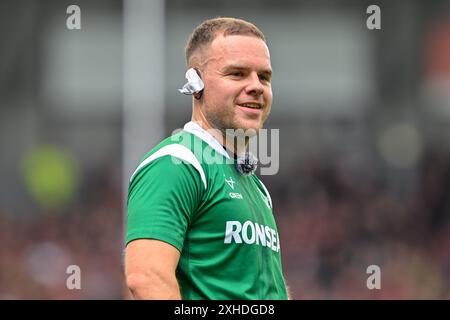 Leigh, Regno Unito. 13 luglio 2024. Arbitro Tom Grant durante la partita del Betfred Super League Round 17 Leigh Leopards vs Huddersfield Giants al Leigh Sports Village, Leigh, Regno Unito, 13 luglio 2024 (foto di Cody Froggatt/News Images) a Leigh, Regno Unito il 7/13/2024. (Foto di Cody Froggatt/News Images/Sipa USA) credito: SIPA USA/Alamy Live News Foto Stock