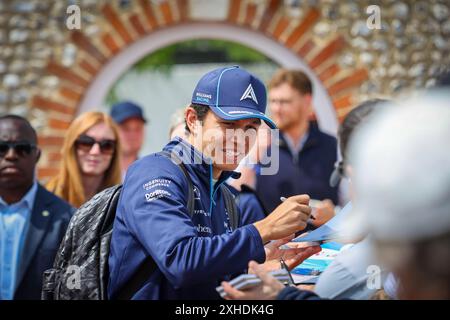 L'attuale pilota di Williams F1 Alex Alton al Goodwood Festival of Speed 2024 Foto Stock