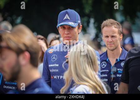 L'attuale pilota di Williams F1 Alex Alton al Goodwood Festival of Speed 2024 Foto Stock