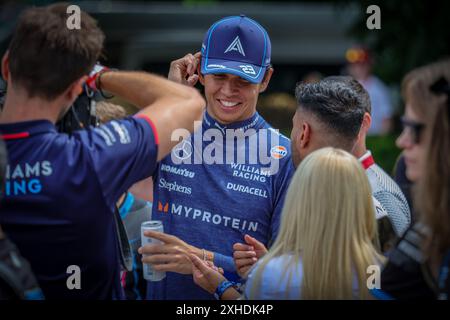 L'attuale pilota di Williams F1 Alex Alton al Goodwood Festival of Speed 2024 Foto Stock