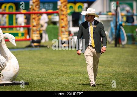 Mostra salto in Spruce Meadows Foto Stock