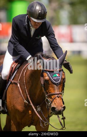 Mostra salto in Spruce Meadows Foto Stock