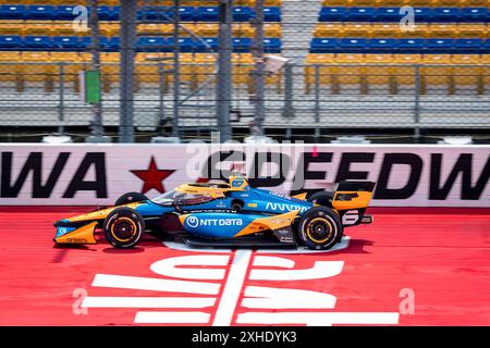 Newton, Ia, Stati Uniti. 12 luglio 2024. NOLAN SIEGEL (R) (78) di Palo alto, California Practices for the Hy-Vee Homefront 250 at Iowa Speedway a Newton, Iowa. (Credit Image: © Walter G. Arce Sr./ASP via ZUMA Press Wire) SOLO PER USO EDITORIALE! Non per USO commerciale! Foto Stock