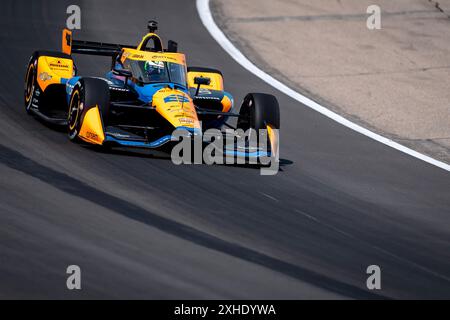 Newton, Ia, Stati Uniti. 12 luglio 2024. NOLAN SIEGEL (R) (78) di Palo alto, California Practices for the Hy-Vee Homefront 250 at Iowa Speedway a Newton, Iowa. (Credit Image: © Walter G. Arce Sr./ASP via ZUMA Press Wire) SOLO PER USO EDITORIALE! Non per USO commerciale! Foto Stock