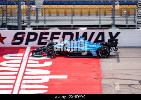 Newton, Ia, Stati Uniti. 12 luglio 2024. ED CARPENTER (20) di Indianapolis, Indiana, pratica per l'Hy-Vee Homefront 250 all'Iowa Speedway di Newton, Iowa. (Credit Image: © Walter G. Arce Sr./ASP via ZUMA Press Wire) SOLO PER USO EDITORIALE! Non per USO commerciale! Foto Stock