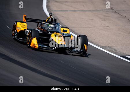 Newton, Ia, Stati Uniti. 12 luglio 2024. PATO OWARD (5) di Monterey, Messico, pratica per l'Hy-Vee Homefront 250 all'Iowa Speedway di Newton, Iowa. (Credit Image: © Walter G. Arce Sr./ASP via ZUMA Press Wire) SOLO PER USO EDITORIALE! Non per USO commerciale! Foto Stock