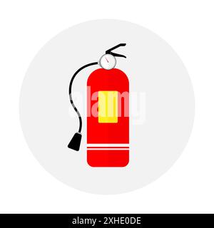 Modello icona estintore. Progettazione vettoriale. Illustrazione Vettoriale