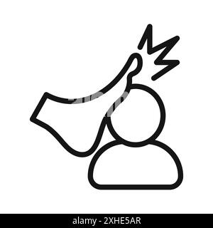Collezione di simboli o set di simboli Kickboxer Vector in bianco e nero Illustrazione Vettoriale