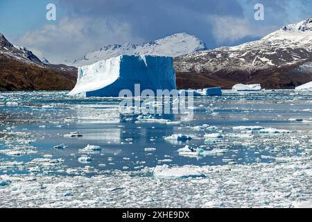 Iceberg, Cumberland East Bay, South Georgia Island, martedì 28 novembre, 2023. foto: David Rowland / One-Image.com Foto Stock