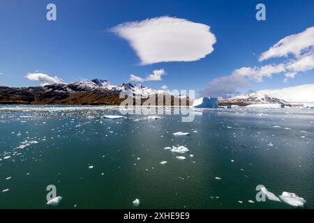 Iceberg, Cumberland East Bay, South Georgia Island, martedì 28 novembre, 2023. foto: David Rowland / One-Image.com Foto Stock