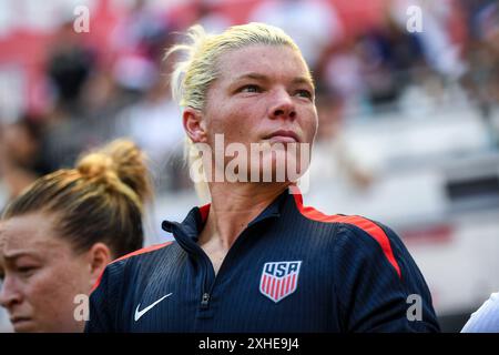 Harrison, Stati Uniti. 13 luglio 2024. Harrison, Stati Uniti, 13 luglio 2024: Jane Campbell (22 Stati Uniti) durante l'amichevole internazionale tra Stati Uniti e Messico alla Red Bull Arena di Harrison, New Jersey, Stati Uniti (SOLO USO EDITORIALE). (Rebekah Wynkoop/SPP) credito: SPP Sport Press Photo. /Alamy Live News Foto Stock