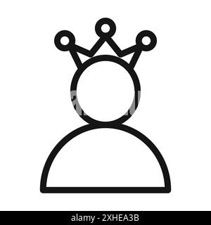Icona utente cliente Premium simbolo vettoriale o collezione set di segni in bianco e nero Illustrazione Vettoriale