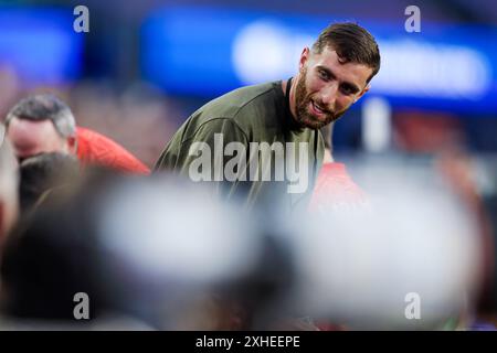 Stadio Gillette. 13 luglio 2024. Massachusetts, Stati Uniti; il portiere della nazionale maschile degli Stati Uniti Matt Turner guarda una partita di calcio della Major League tra la New England Revolution e l'Orlando City SC al Gillette Stadium. (c) Burt Granofsky/CSM/Alamy Live News Foto Stock