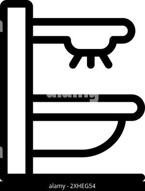 Apparecchiature mediche che mostrano che la macchina dello scanner per tomografia computerizzata è pronta per i pazienti Illustrazione Vettoriale