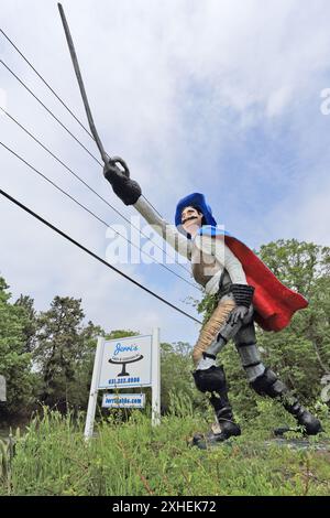 Ingresso al ristorante italiano Casa basso Montauk Highway Westhampton Long Island New York Foto Stock