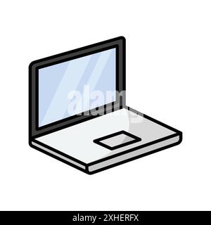 modello di disegno vettoriale dell'icona del laptop su sfondo bianco Illustrazione Vettoriale
