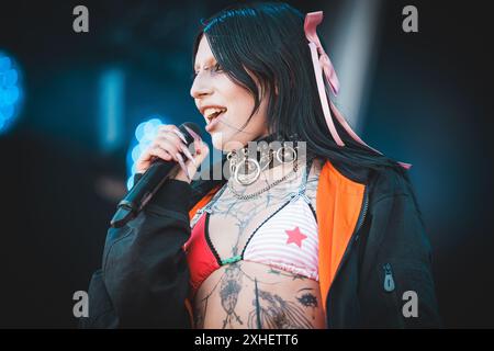 Copenaghen, Danimarca. 20 giugno 2024. La cantante americana DeathbyRomy esegue un concerto dal vivo durante il festival heavy metal danese Copenhell 2024 a Copenaghen. Foto Stock