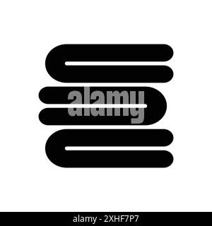 modello di disegno vettoriale icona asciugamano su sfondo bianco Illustrazione Vettoriale