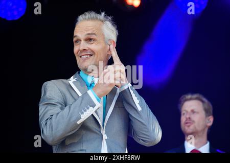 Hermes House Band live beim Berliner Rundfunk Open Air 2024 auf der Parkbühne Wuhlheide. Berlino, 13.07.2024 Foto Stock