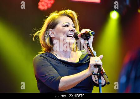 Sandra Live beim Berliner Rundfunk Open Air 2024 auf der Parkbühne Wuhlheide. Berlino, 13.07.2024 Foto Stock