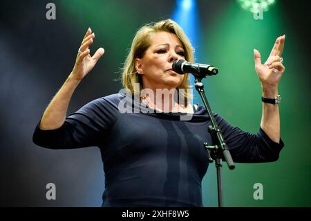 Sandra Live beim Berliner Rundfunk Open Air 2024 auf der Parkbühne Wuhlheide. Berlino, 13.07.2024 Foto Stock