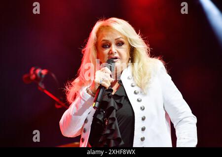 Bonnie Tyler live beim Berliner Rundfunk Open Air 2024 auf der Parkbühne Wuhlheide. Berlino, 13.07.2024 Foto Stock