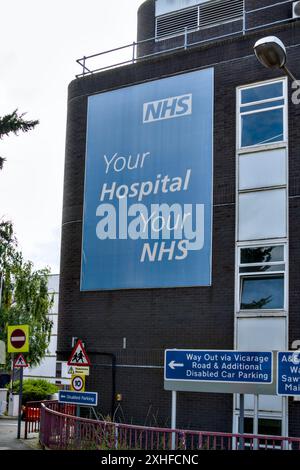 Watford General Hospital, Vicarage Road, Watford, Hertfordshire, Inghilterra, REGNO UNITO Foto Stock