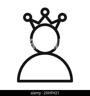 Icona utente cliente Premium simbolo vettoriale o collezione set di segni in bianco e nero Illustrazione Vettoriale