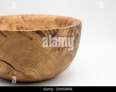 Realizzato a mano - Burr/Burl Bowl o piatto in legno tornito in legno Foto Stock