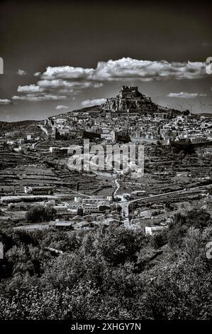 Veduta di Morella, Castello, Spagna. Maggio 2022 Foto Stock