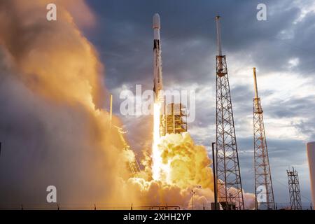 Lancio di SpaceX Falcon 9 SLC-40 Foto Stock