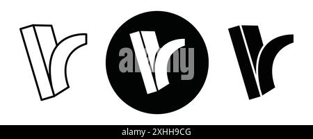 Icona Peel Off vettore grafico linea nera in bianco e nero segno di raccolta set contorno Illustrazione Vettoriale