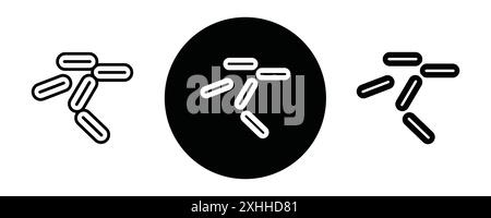 Icona del lievito Black line art vettoriale in bianco e nero contorno set segno di raccolta Illustrazione Vettoriale