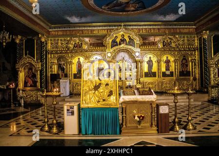 Odessa, Ucraina, 14 luglio 2024 Odesa Trasfigurazione Cattedrale. Il 2023, la Russia sparò missili alla cattedrale della Chiesa ortodossa Ucraina di Th Foto Stock