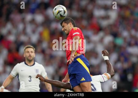 Berlino, Germania. 14 luglio 2024. Rodri spagnolo durante la partita di calcio Euro 2024 tra Spagna e Inghilterra all'Olympiastadion di Berlino, Germania - domenica 14 luglio 2024. Sport - calcio . (Foto di Spada/LaPresse) credito: LaPresse/Alamy Live News Foto Stock