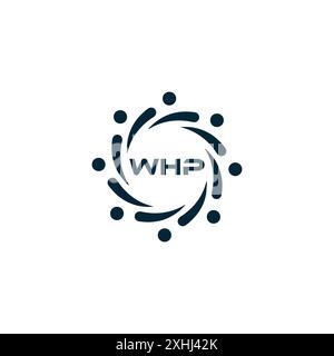 Logo WHP. DESIGN W H P. Lettera WHP bianca. WHP, W H P Letter logo design. Logo W H P Letter in ORO, LOGO GOLDEN, TRE, stile. set di logo letter Illustrazione Vettoriale