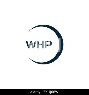 Logo WHP. DESIGN W H P. Lettera WHP bianca. WHP, W H P Letter logo design. Logo W H P Letter in ORO, LOGO GOLDEN, TRE, stile. set di logo letter Illustrazione Vettoriale