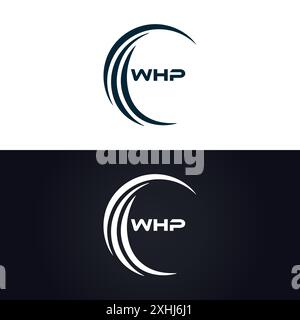 Logo WHP. DESIGN W H P. Lettera WHP bianca. WHP, W H P Letter logo design. Logo W H P Letter in ORO, LOGO GOLDEN, TRE, stile. set di logo letter Illustrazione Vettoriale