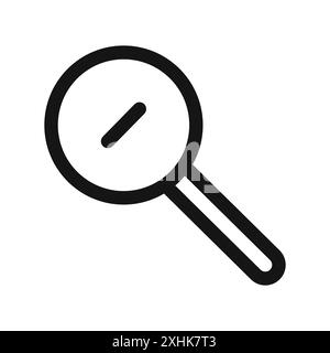 Icona Zoom indietro grafica con linee nere in bianco e nero segno di raccolta del set di contorni Illustrazione Vettoriale