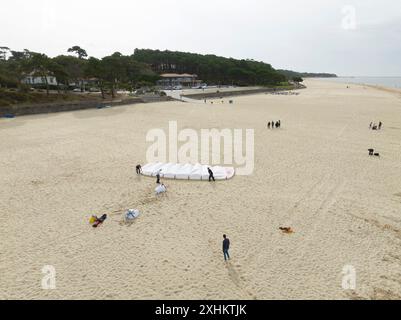 Francia, Gironde, Bassin d'Arcachon, il SeaKite è il risultato della trasformazione dell'Hydraplaneur, il catamarano record di velocità creato dal nav Foto Stock