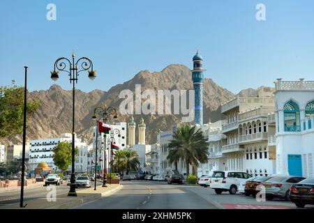 Sultanato dell'Oman, Mascate, vecchia Mascate, Mutrah Ledge, il lungomare Foto Stock