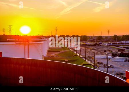 Raffineria di petrolio e gas in Ohio Foto Stock