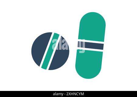 Icona della vitamina. icona relativa al valore nutrizionale, supporto immunitario. stile icona a tinta unita. illustrazione vettoriale degli elementi nutrizionali Illustrazione Vettoriale