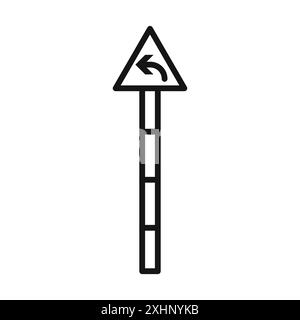 Cartello con l'icona Black line art vettoriale in bianco e nero bordo set segno di raccolta Illustrazione Vettoriale