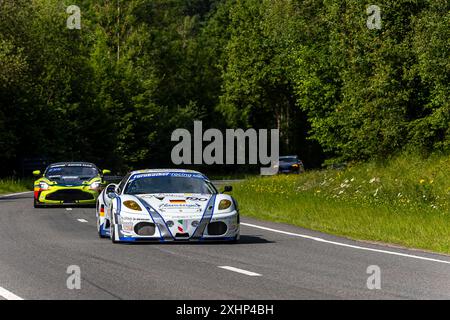 Franchorchamps, Belgio, 26 2024 giugno #190 Pierre Ehret (DE) - Ferrari F430 GTC Evo/2009 durante la 24 ore Crowdstrike 2024 di Spa, Endurance Raci Foto Stock