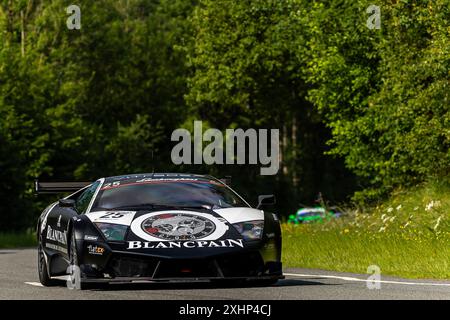 Franchorchamps, Belgio, 26 2024 giugno, #25 Lamborghini Gallardo GT3/2012 durante la 24 ore Crowdstrike 2024 di Spa, Endurance Racing Legends, Franc Foto Stock