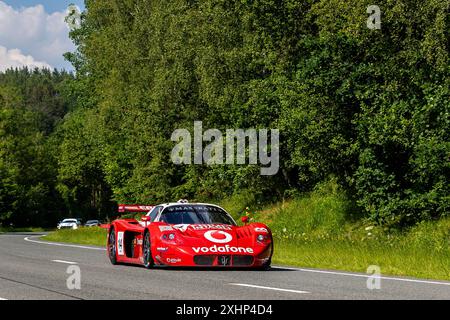 Franchorchamps, Belgio, 26 2024 giugno, #14 Evgeny Kireev - Maserati MC12 GT1/2005 durante la 24 ore Crowdstrike 2024 di Spa, Endurance Racing Legen Foto Stock