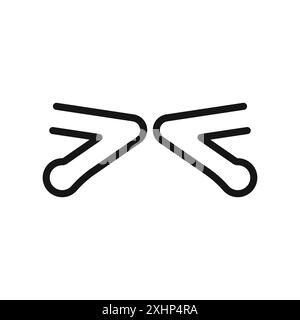 Icona di saluto a gomito vettore grafico a linea nera in bianco e nero segno di raccolta del set di contorni Illustrazione Vettoriale