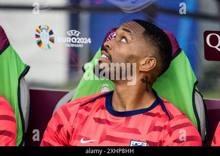 Berlino, Germania. 14 luglio 2024. L'inglese Ivan Toney ha visto in panchina prima della finale di UEFA Euro 2024 tra Spagna e Inghilterra all'Olympiastadion di Berlino. Credito: Gonzales Photo/Alamy Live News Foto Stock