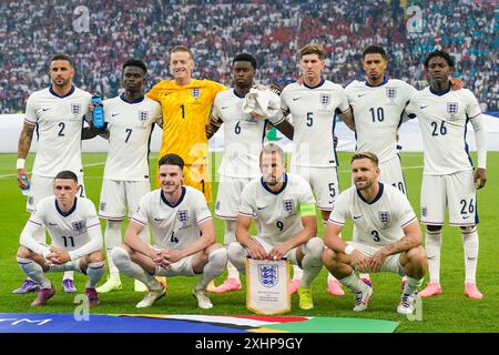 Berlino, Germania. 14 luglio 2024. Inghilterra squadra schierata durante la finale di UEFA Euro 2024 Spagna contro Inghilterra allo Stadio Olimpico di Berlino, Germania il 14 luglio 2024 Credit: Every Second Media/Alamy Live News Foto Stock